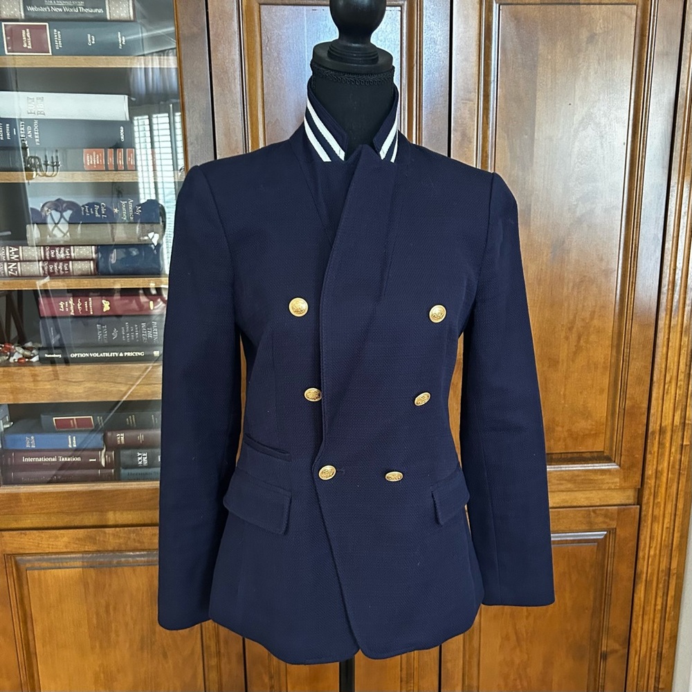 Banana Republic Navy Blazer with Gold Buttons Size 2